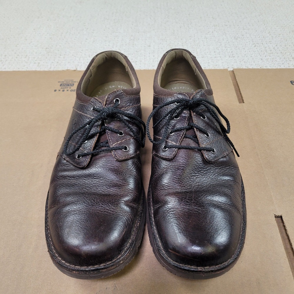 Clark's Collection Shoes‎ Mens 9.5 M Brown Leather Lace Up Low Top Casual